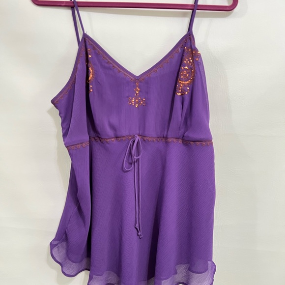 Mix It purple top with sequins boho sz 1x plus size EC - Picture 2 of 14